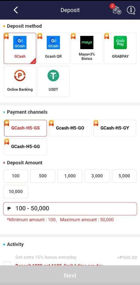 7XM Deposit Method